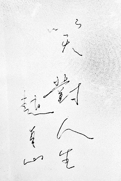 趙本山首日參會 給身旁委員題字:笑對人生