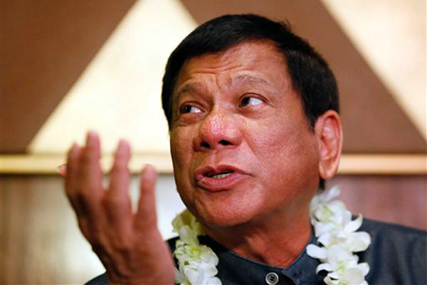 資料圖:菲律賓總統(tǒng)杜特爾特。